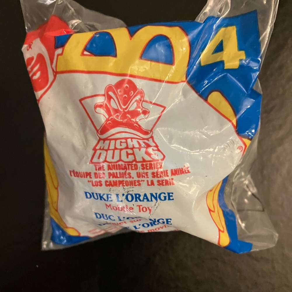 MIGHTY DUCKS DUKE L’ ORANGE MCDONALDS HAPPY MEAL TOY (NEW SEALED)